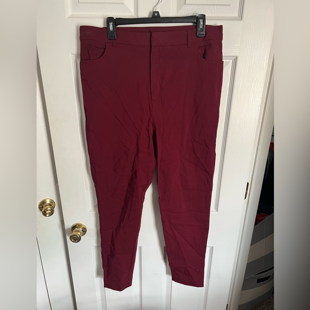 Maroon Plus Size Trousers